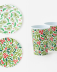 "Paper" Plate & Cup Holiday Chalet Set