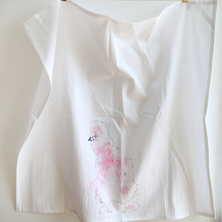 Silkie Tea Towel - Pink