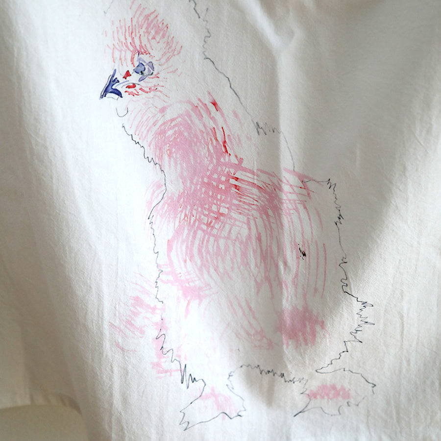 Silkie Tea Towel - Pink