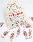 Caramels in a super cute satchel with all the goat faces!