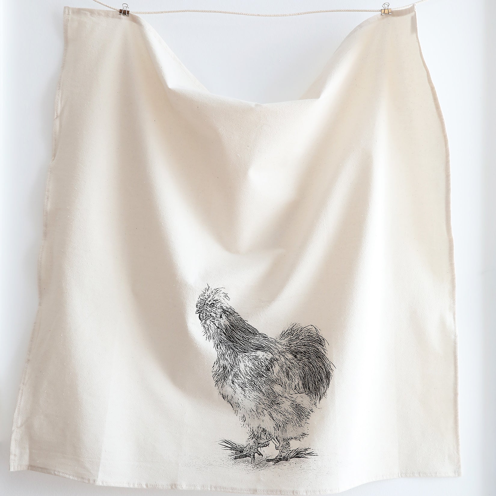 Silkie Rooster Tea Towel