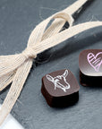 Chocolate Covered Goat Milk Caramels with Hearts