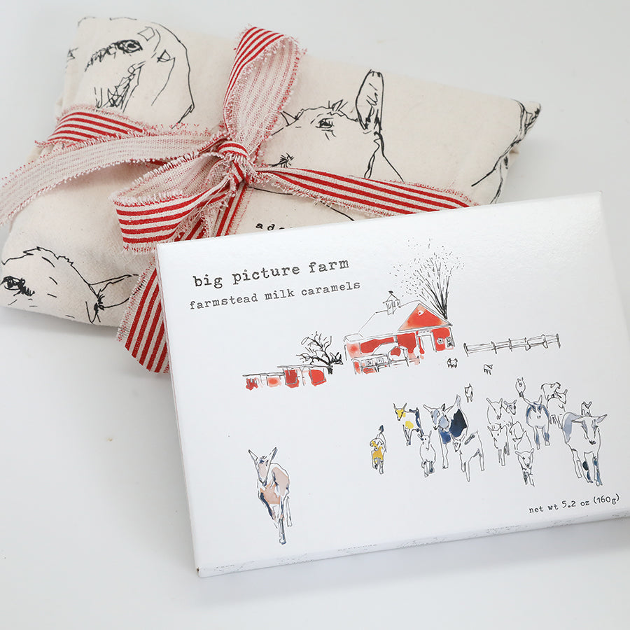 All the Goats Tea Towel &amp; Caramel Gift Box