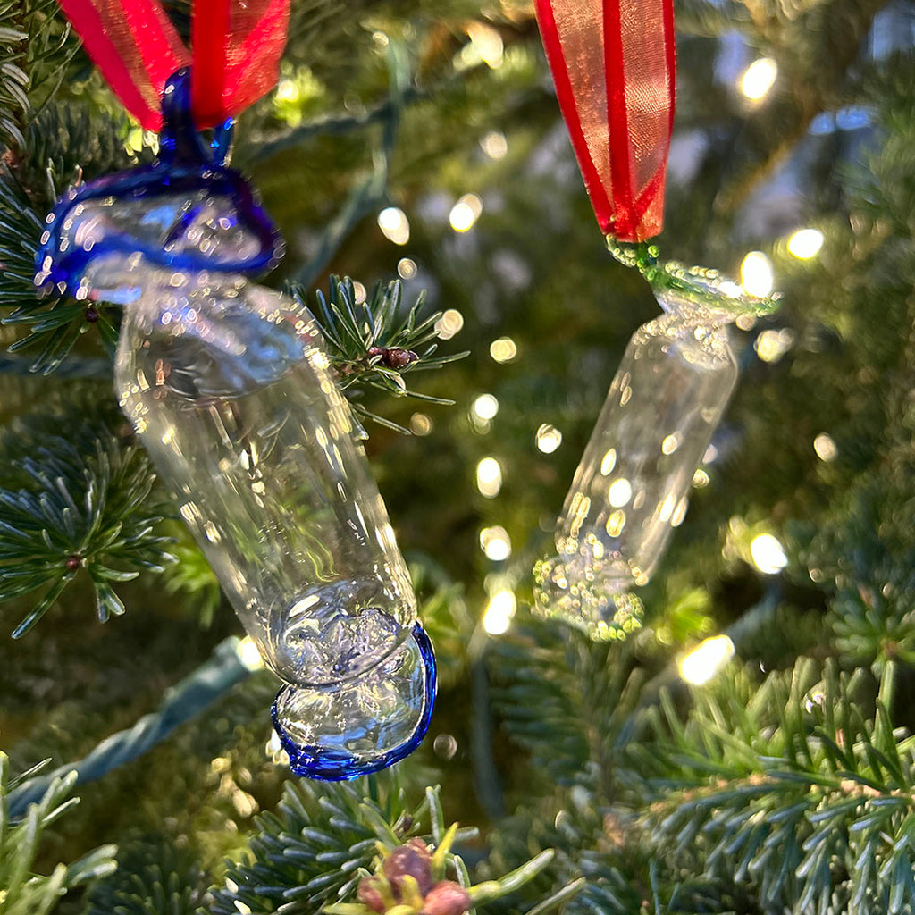 Totally Unique Glass Blown Caramel Ornament set Big Picture Farm