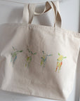 Green Goats Large Canvas Bag
