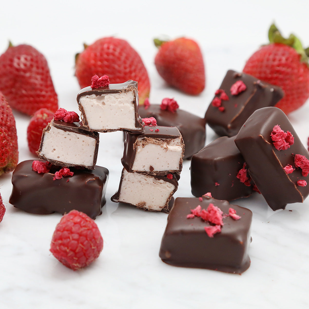 Strawberry Marshmallow Bites