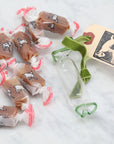 Handblown Glass Caramel Ornament + Tree Box
