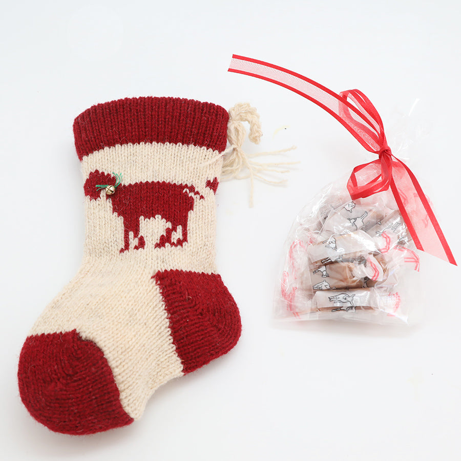 Knitted Stocking + Caramel