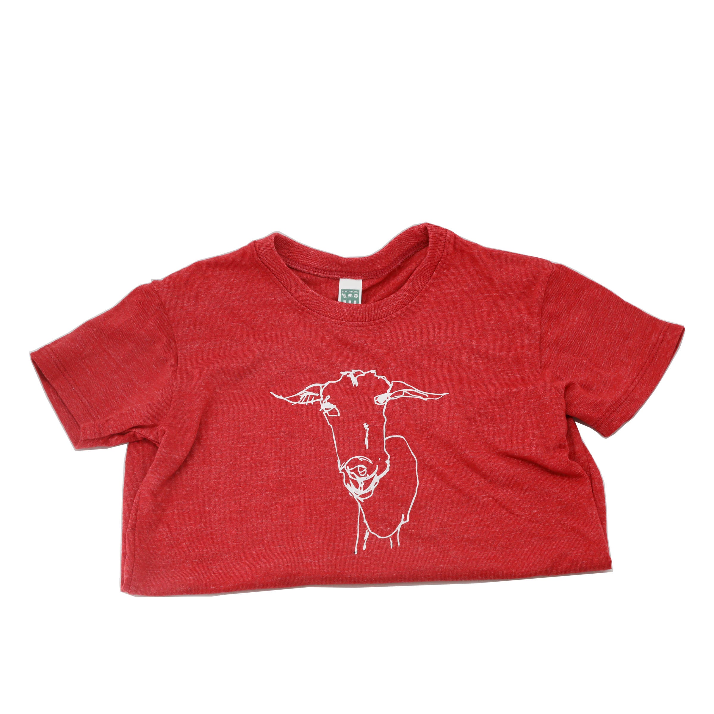 LoGOAT Kids Size Super Soft Tee in Red &amp; Charcoal