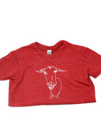 LoGOAT Kids Size Super Soft Tee in Red & Charcoal