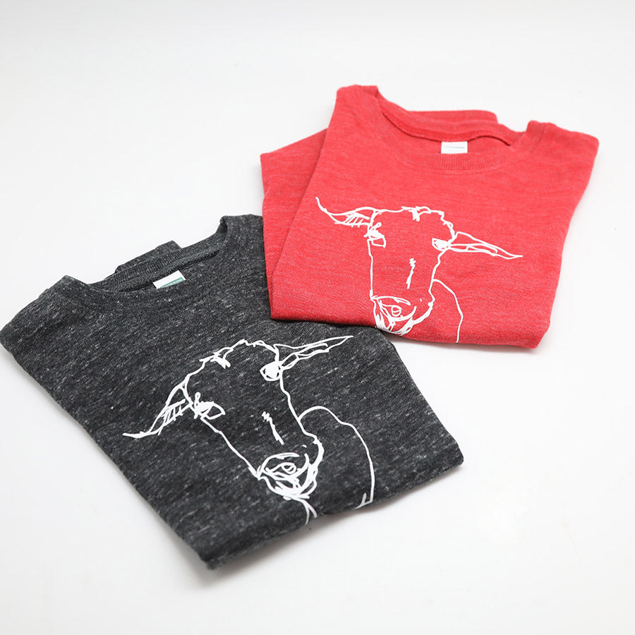 LoGOAT Kids Size Super Soft Tee in Red, Charcoal &amp; Green