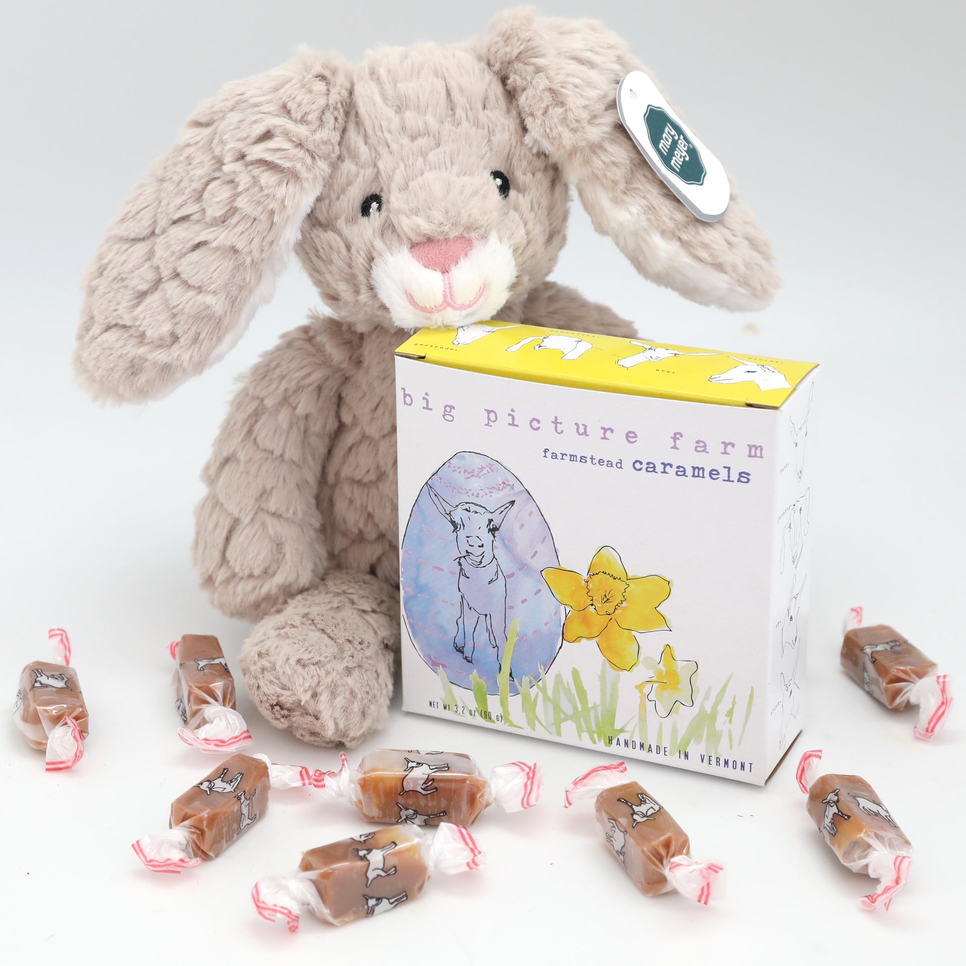 Easter Bunny Stuffy + Egg Caramel Box Big Picture Farm