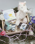 Easter Bunny Basket with Unicorn Stuffy